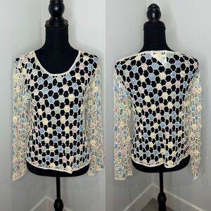 Valenti Beaded Multi-Color Oversized Top (M)